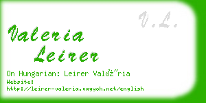 valeria leirer business card